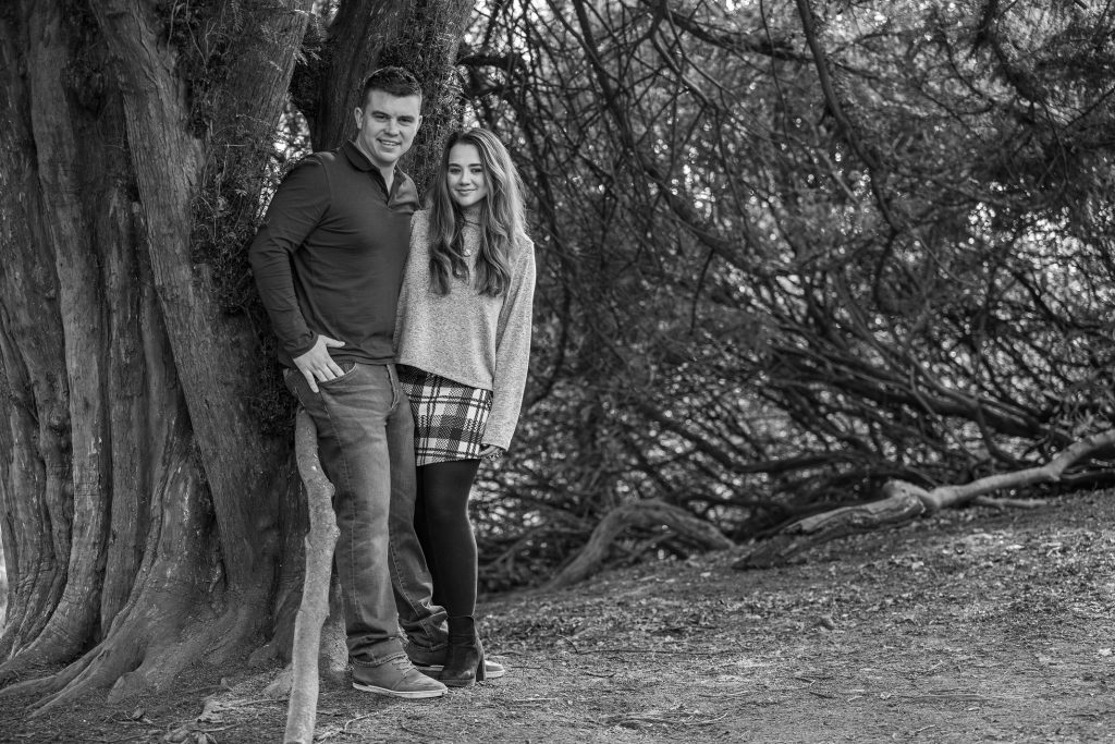 engagement photography in woodland